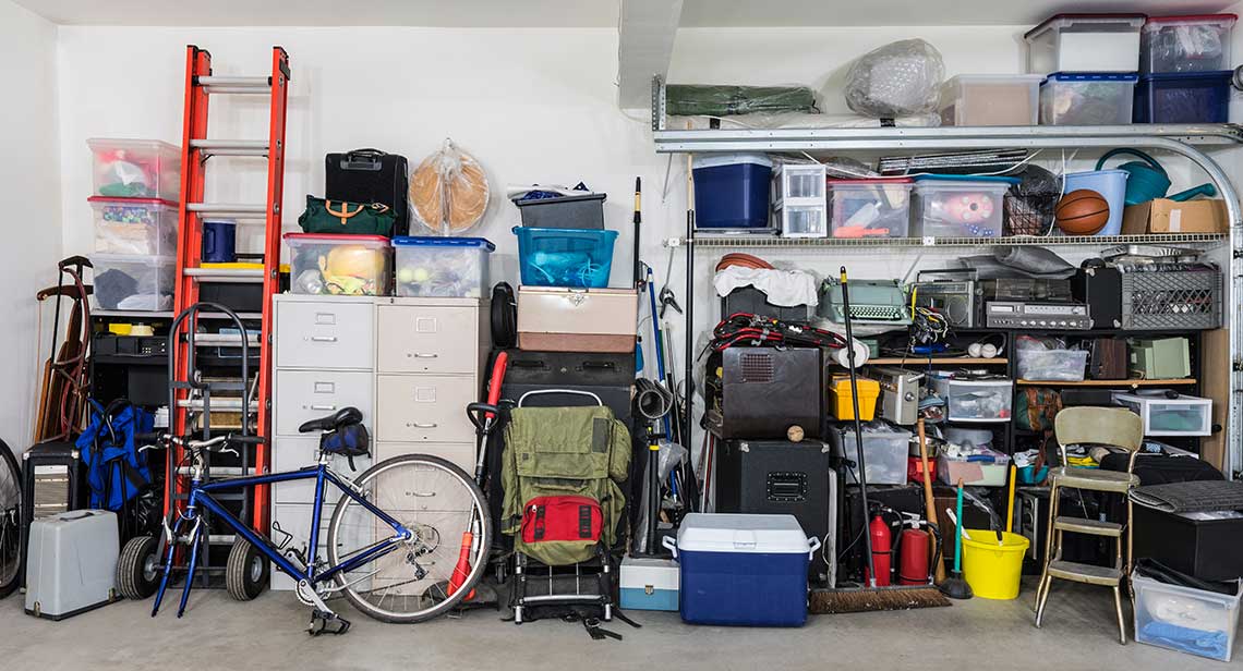 garage clutter before